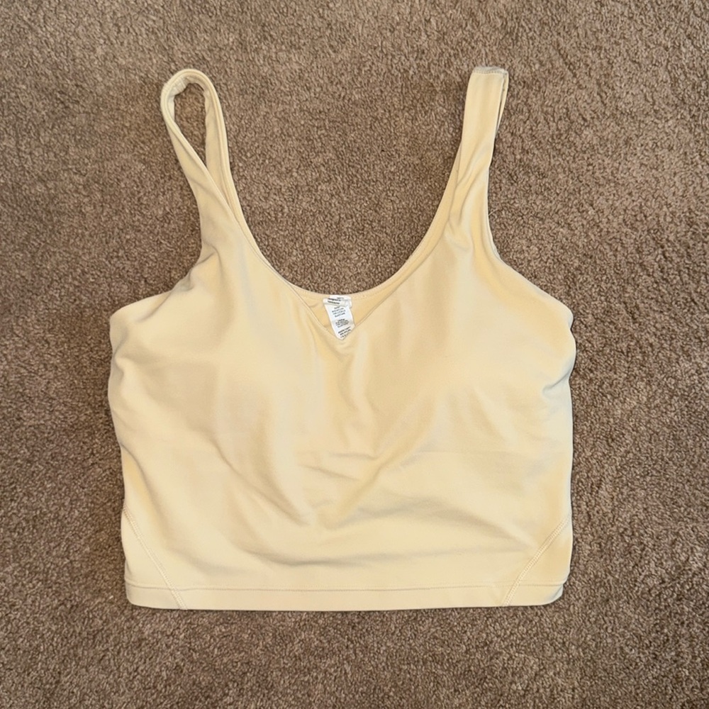 Size 6 Built in Bra Lululemon Align V-Neck Bra NWOT Beige Cream Color